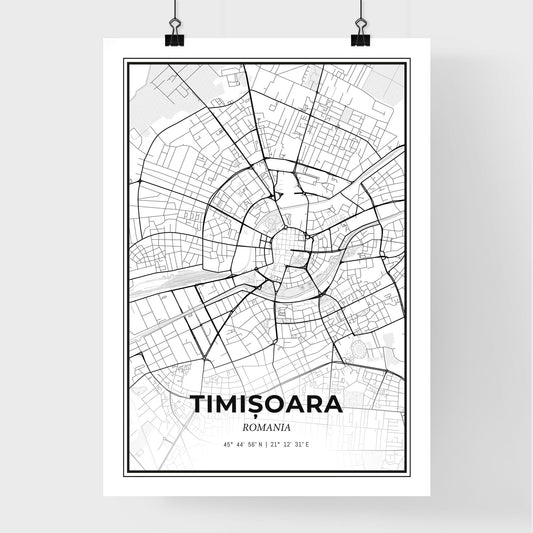 Timișoara Romania - Premium City Map Poster
