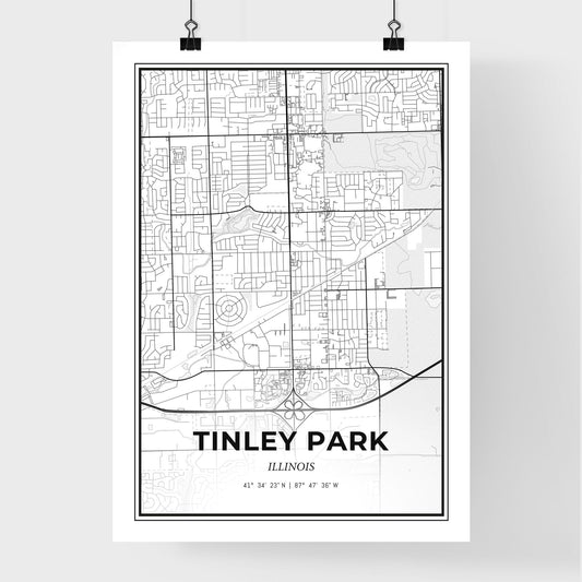 Tinley Park Illinois - Premium City Map Poster