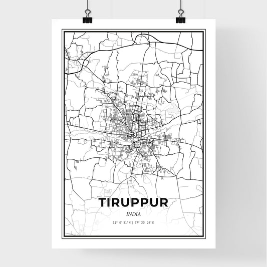 Tiruppur India - Premium City Map Poster