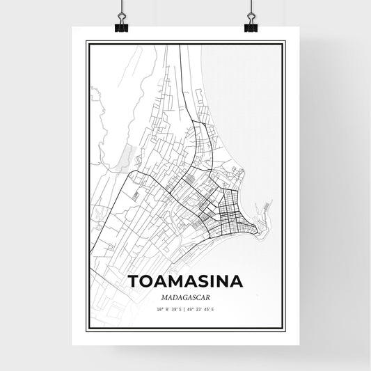 Toamasina Madagascar - Premium City Map Poster
