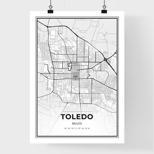 Toledo Brazil - Premium City Map Poster