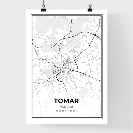 Tomar Portugal - Premium City Map Poster