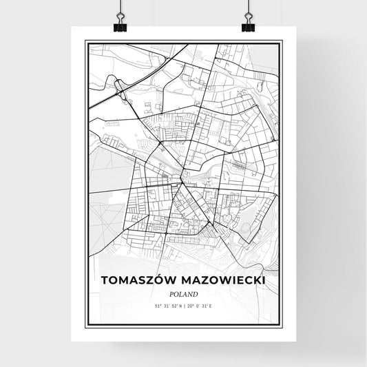Tomaszów Mazowiecki Poland - Premium City Map Poster