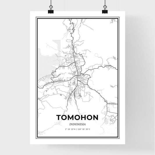 Tomohon Indonesia - Premium City Map Poster