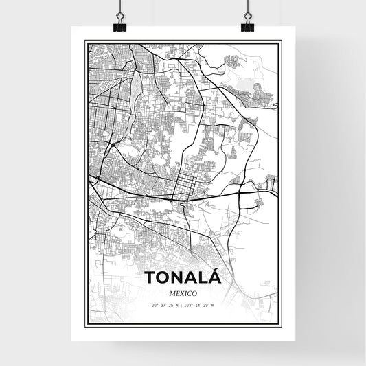 Tonalá Mexico - Premium City Map Poster