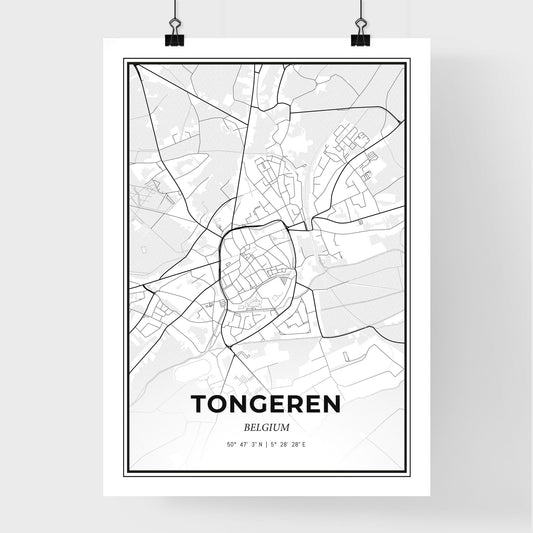 Tongeren Belgium - Premium City Map Poster