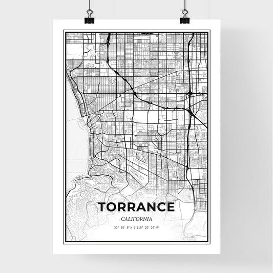 Torrance California - Premium City Map Poster