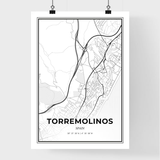 Torremolinos Spain - Premium City Map Poster
