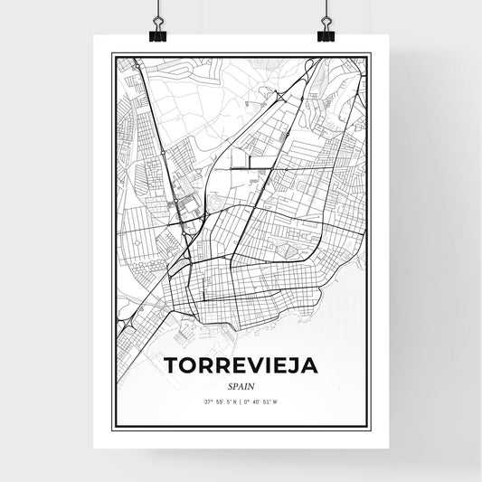 Torrevieja Spain - Premium City Map Poster