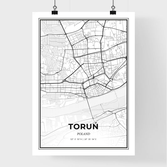 Toruń Poland - Premium City Map Poster