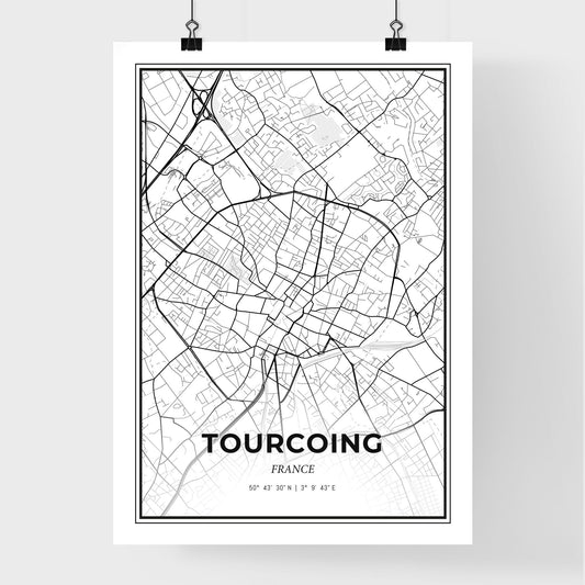Tourcoing France - Premium City Map Poster