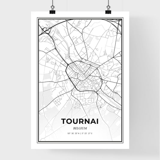Tournai Belgium - Premium City Map Poster