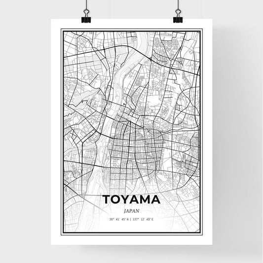 Toyama Japan - Premium City Map Poster