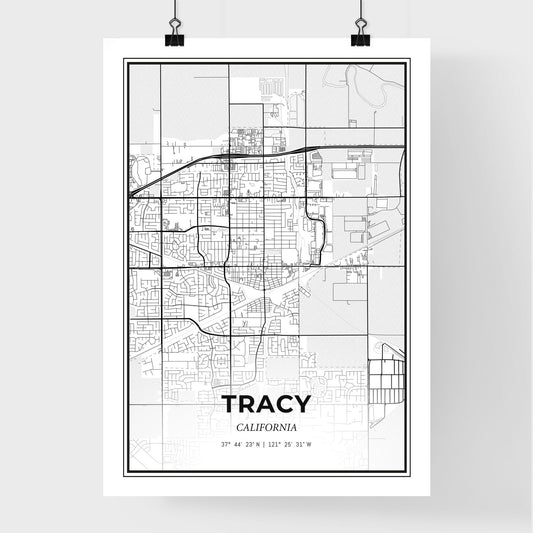 Tracy California - Premium City Map Poster