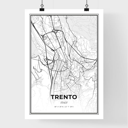Trento Italy - Premium City Map Poster