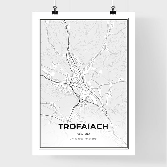 Trofaiach Austria - Premium City Map Poster