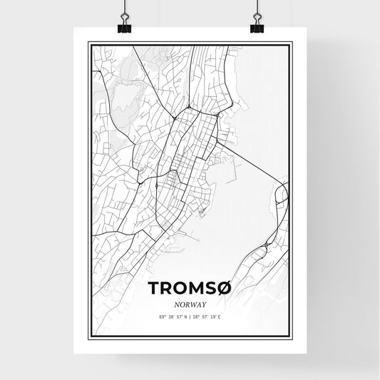 Tromsø Norway - Premium City Map Poster