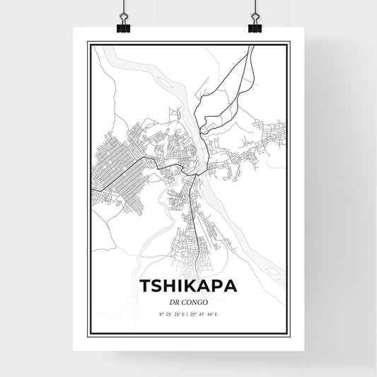 Tshikapa DR Congo - Premium City Map Poster