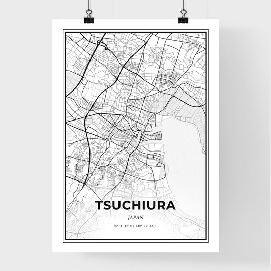 Tsuchiura Japan - Premium City Map Poster
