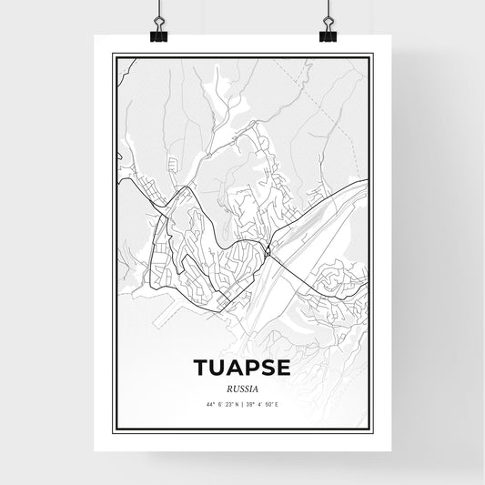 Tuapse Russia - Premium City Map Poster
