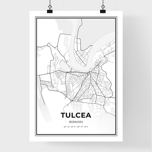 Tulcea Romania - Premium City Map Poster