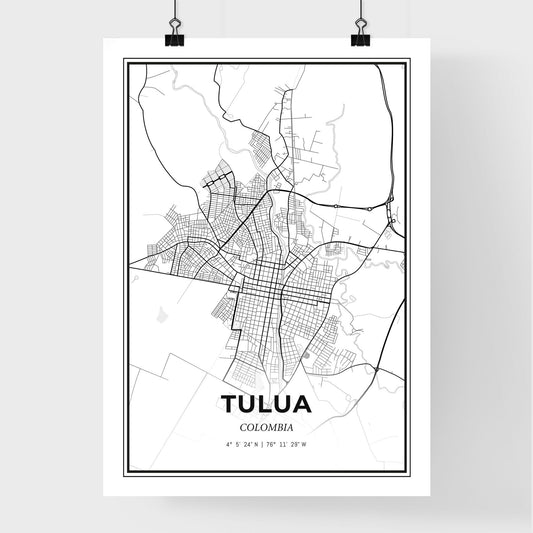 Tulua Colombia - Premium City Map Poster