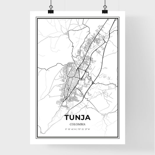 Tunja Colombia - Premium City Map Poster