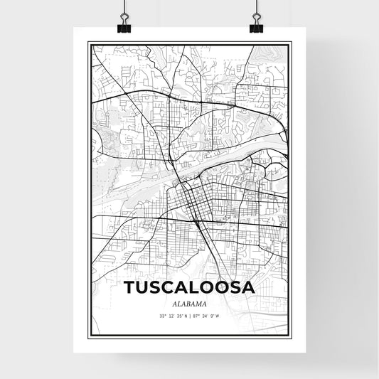 Tuscaloosa Alabama - Premium City Map Poster