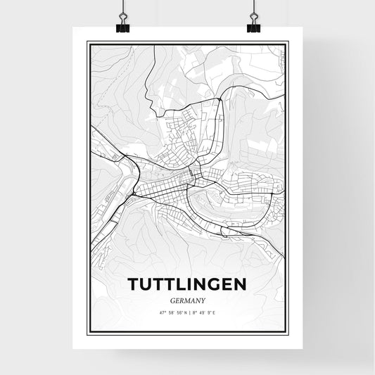 Tuttlingen Germany - Premium City Map Poster