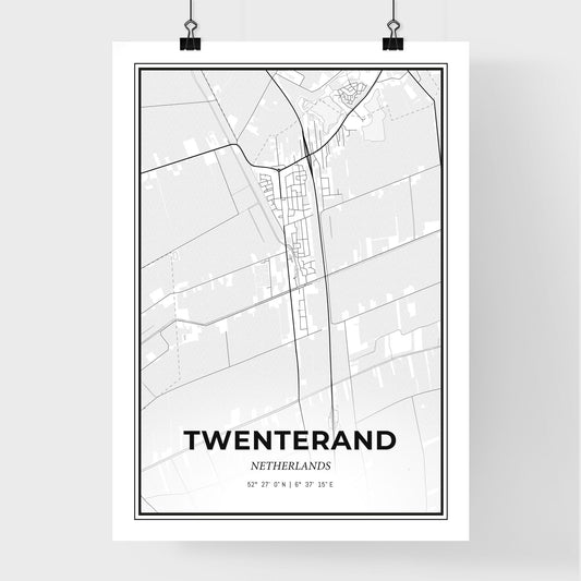 Twenterand Netherlands - Premium City Map Poster
