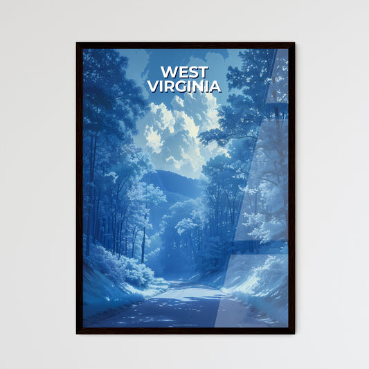 Vibrant Forest Road Artwork | Scenic West Virginia Nature Painting | Artistic Landscape Wall Art