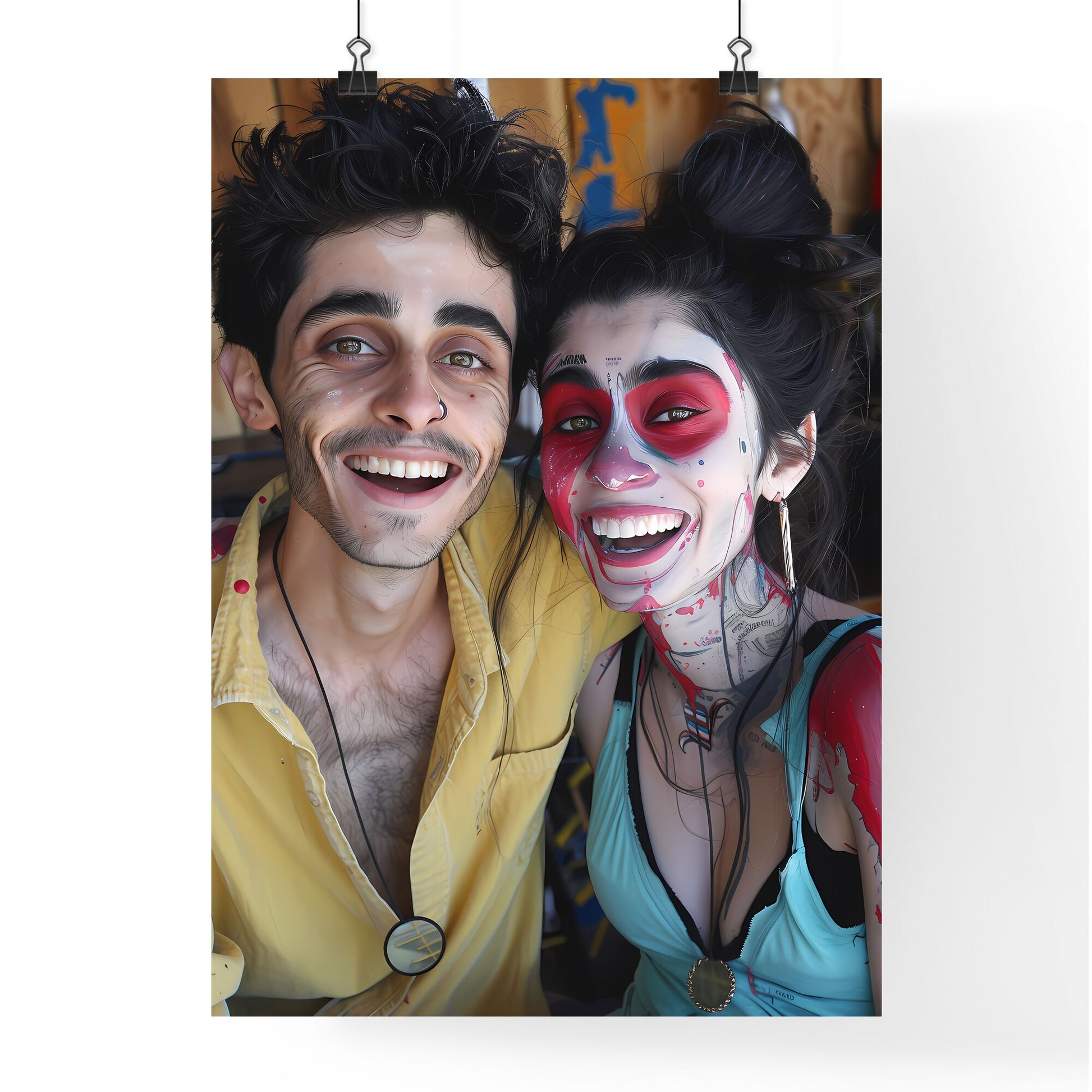 You are creating trigger phrases together to make it easier to access the fun personalities ;) #SchizoLove - a man and woman with painted face Default Title