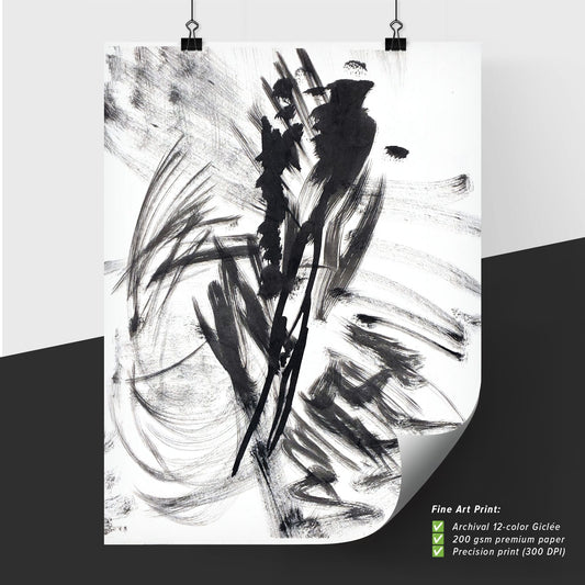 Whispers of Chaos: A Dance in Monochrome Movement