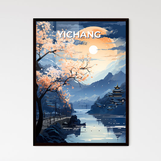 Yichang China Skyline Art, Painting, Scenery, River, Tree, Landscape Default Title