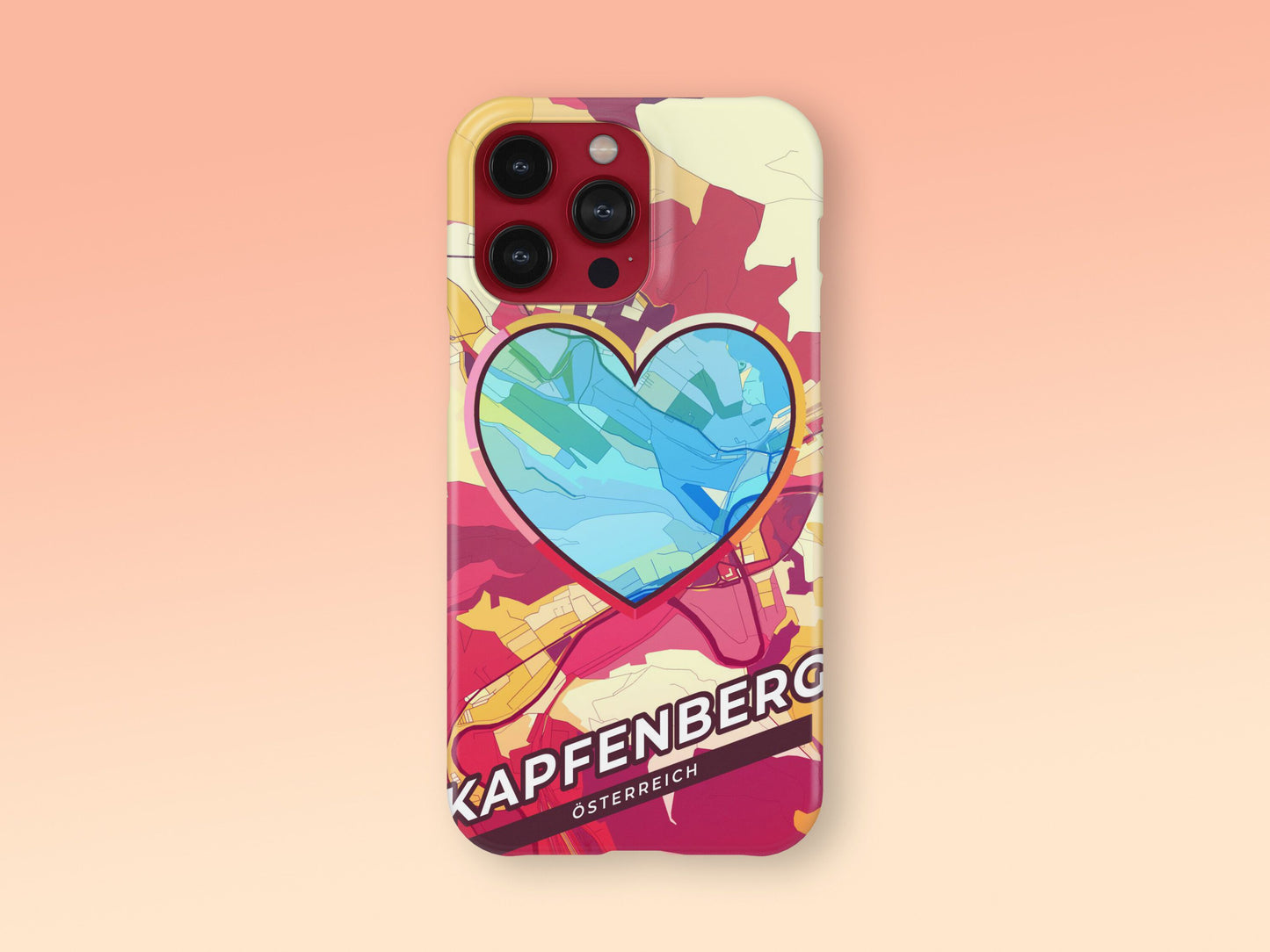 Kapfenberg Österreich slim phone case with colorful icon. Birthday, wedding or housewarming gift. Couple match cases. 2
