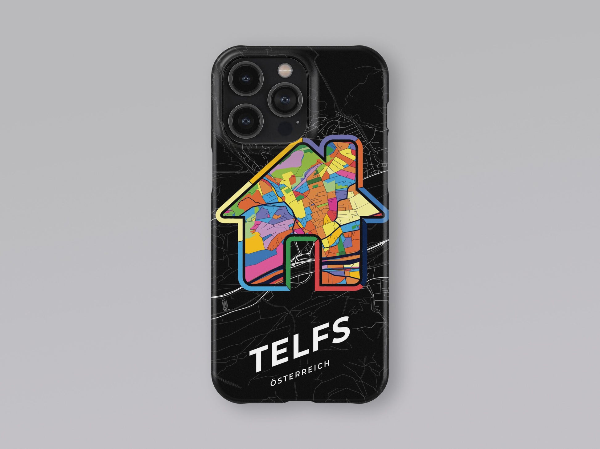 Telfs Österreich slim phone case with colorful icon. Birthday, wedding or housewarming gift. Couple match cases. 3