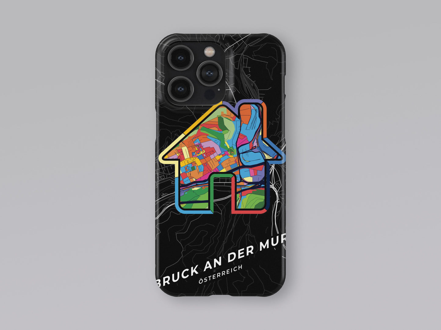 Bruck An Der Mur Österreich slim phone case with colorful icon. Birthday, wedding or housewarming gift. Couple match cases. 3