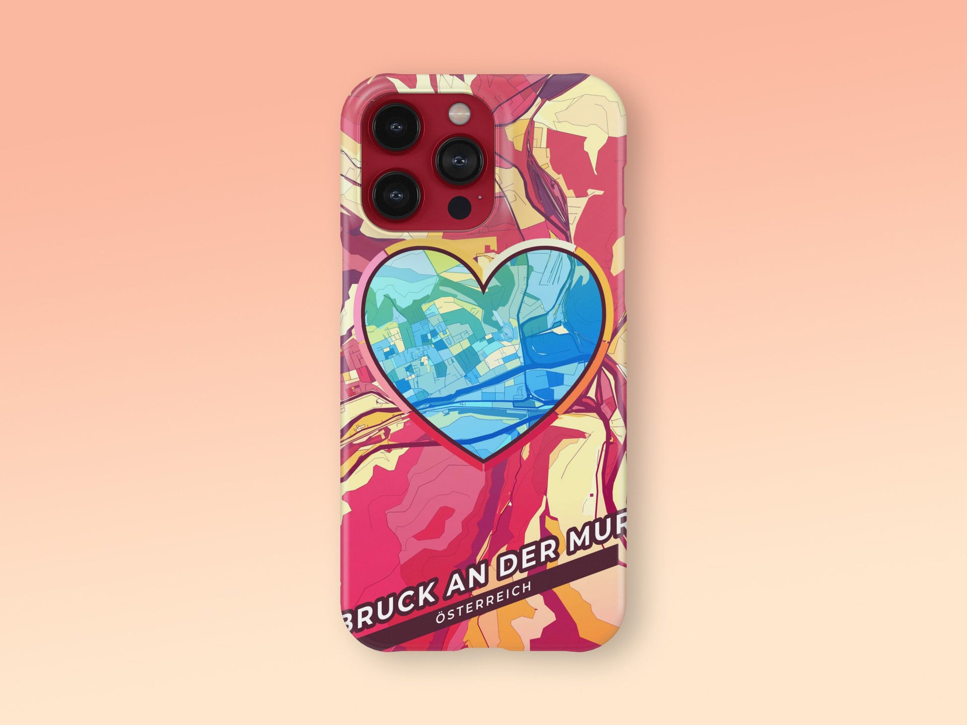 Bruck An Der Mur Österreich slim phone case with colorful icon. Birthday, wedding or housewarming gift. Couple match cases. 2