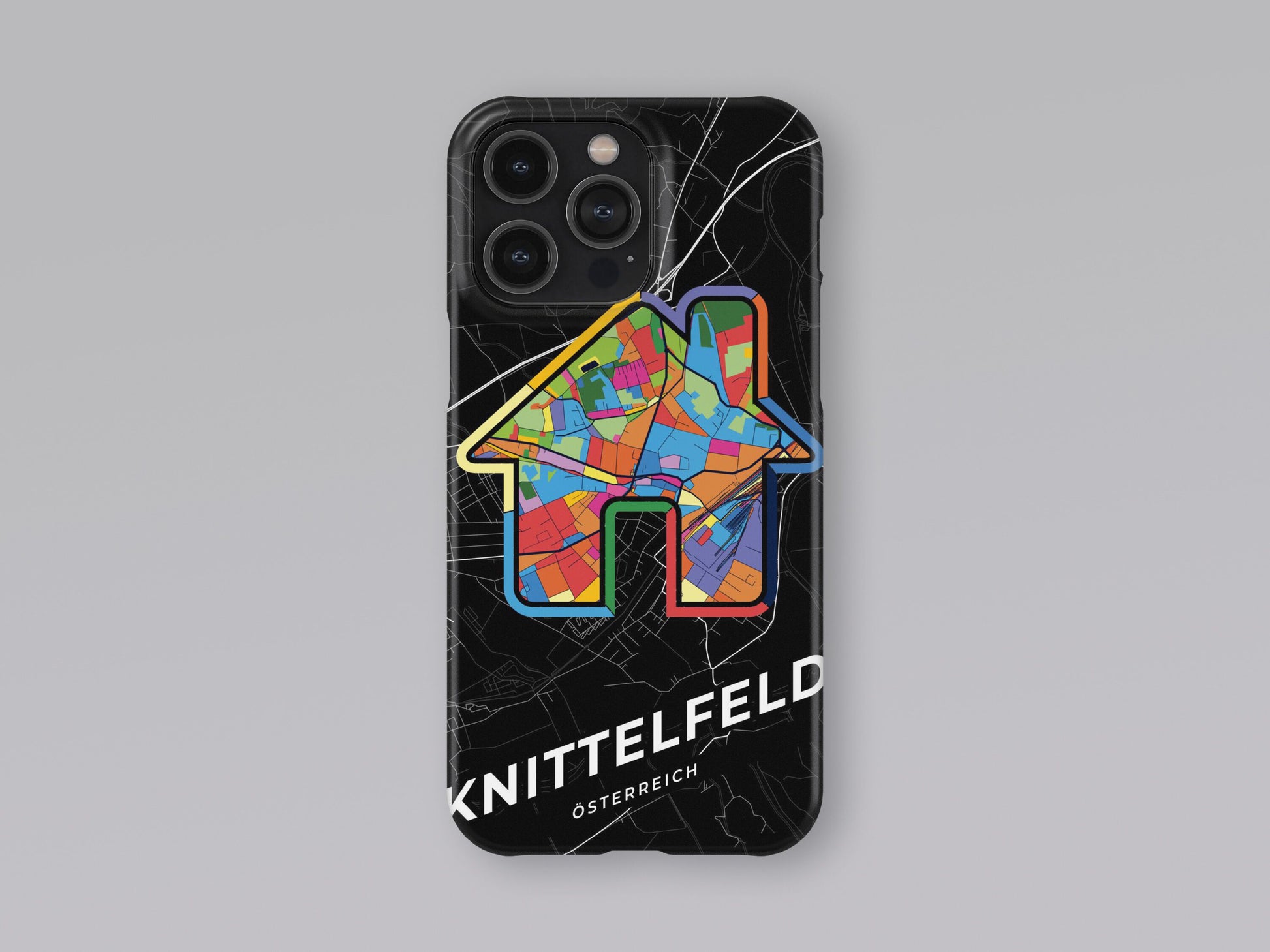 Knittelfeld Österreich slim phone case with colorful icon. Birthday, wedding or housewarming gift. Couple match cases. 3