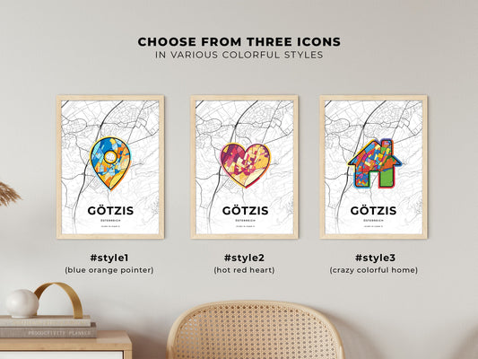Götzis Austria maps with colorful icons
