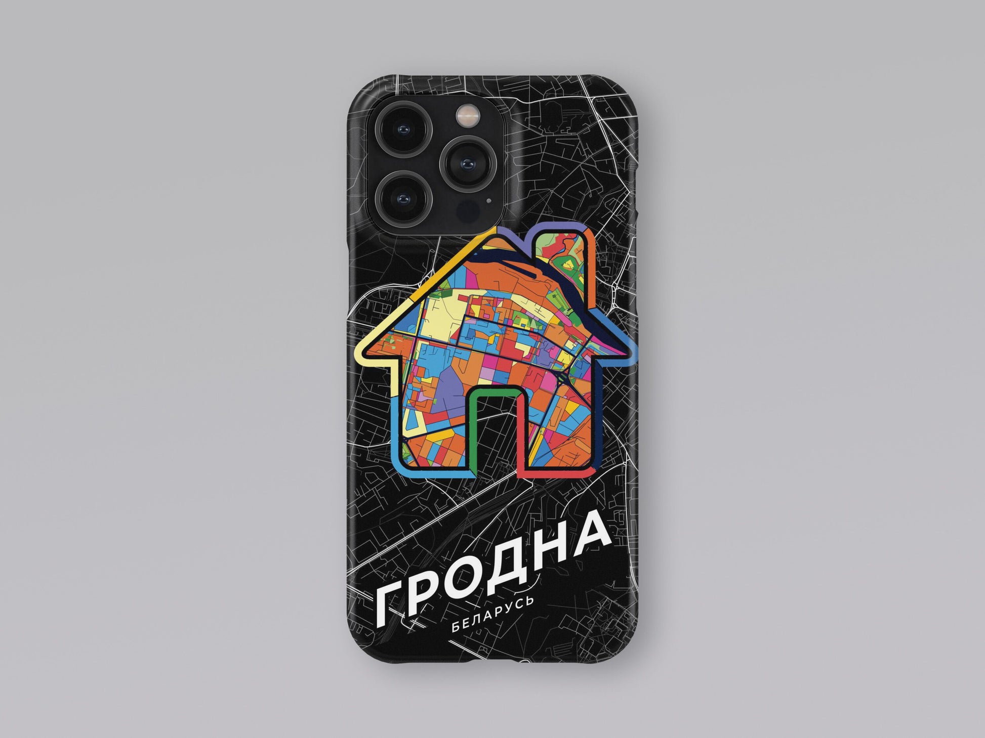 Гродна Беларусь slim phone case with colorful icon. Birthday, wedding or housewarming gift. Couple match cases. 3