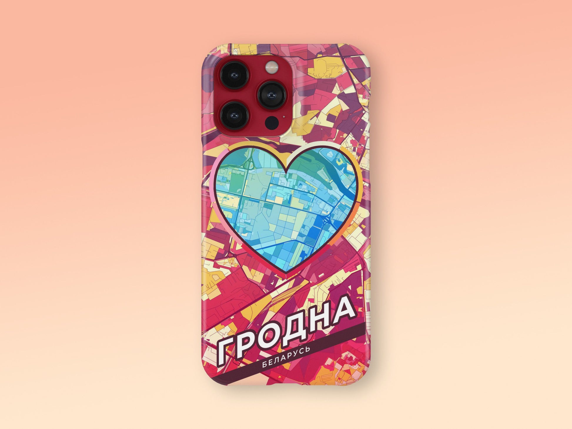 Гродна Беларусь slim phone case with colorful icon. Birthday, wedding or housewarming gift. Couple match cases. 2