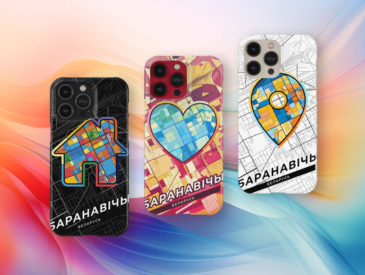 Баранавічы Беларусь slim phone case with colorful icon. Birthday, wedding or housewarming gift. Couple match cases.