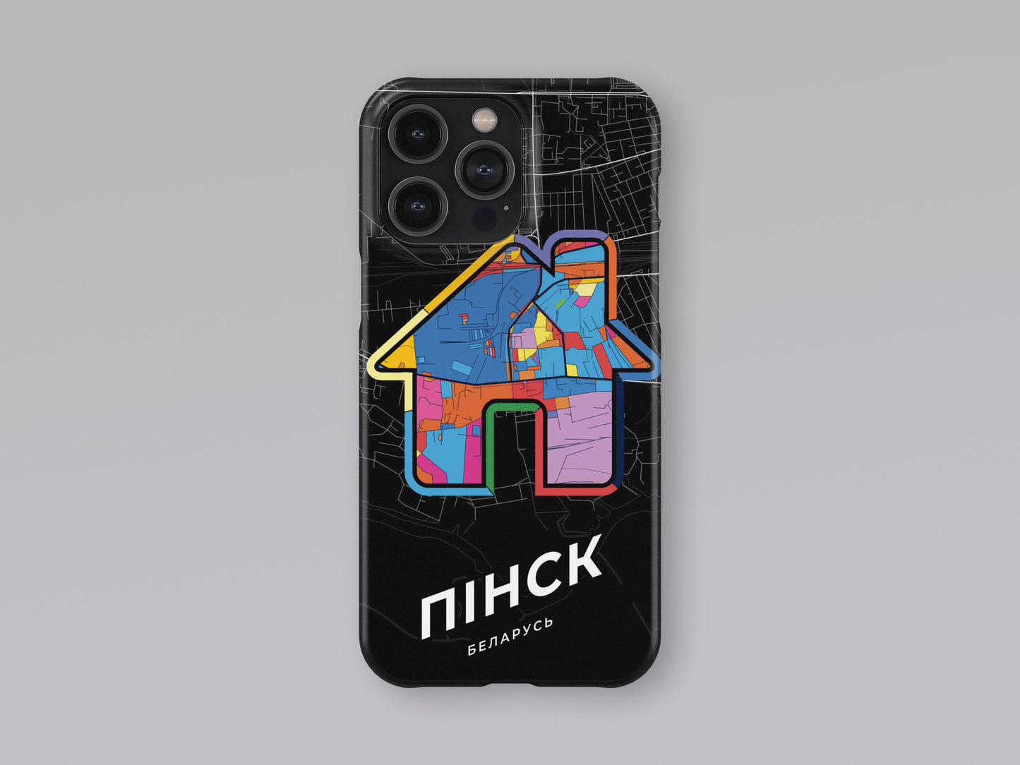 Пінск Беларусь slim phone case with colorful icon. Birthday, wedding or housewarming gift. Couple match cases. 3