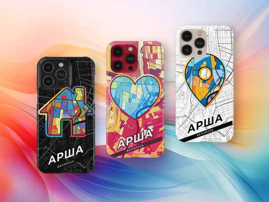 Арша Беларусь slim phone case with colorful icon. Birthday, wedding or housewarming gift. Couple match cases.