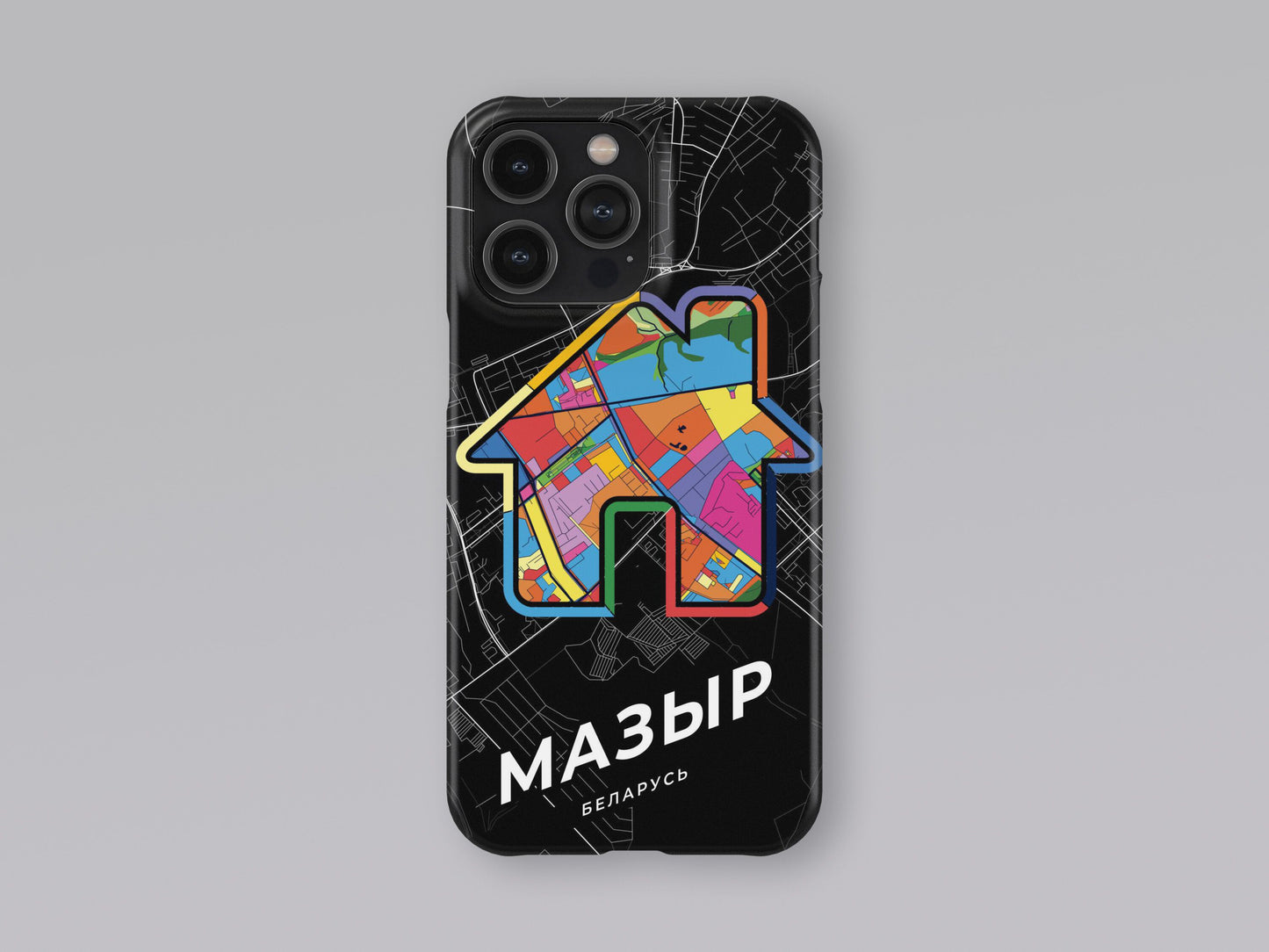 Мазыр Беларусь slim phone case with colorful icon. Birthday, wedding or housewarming gift. Couple match cases. 3