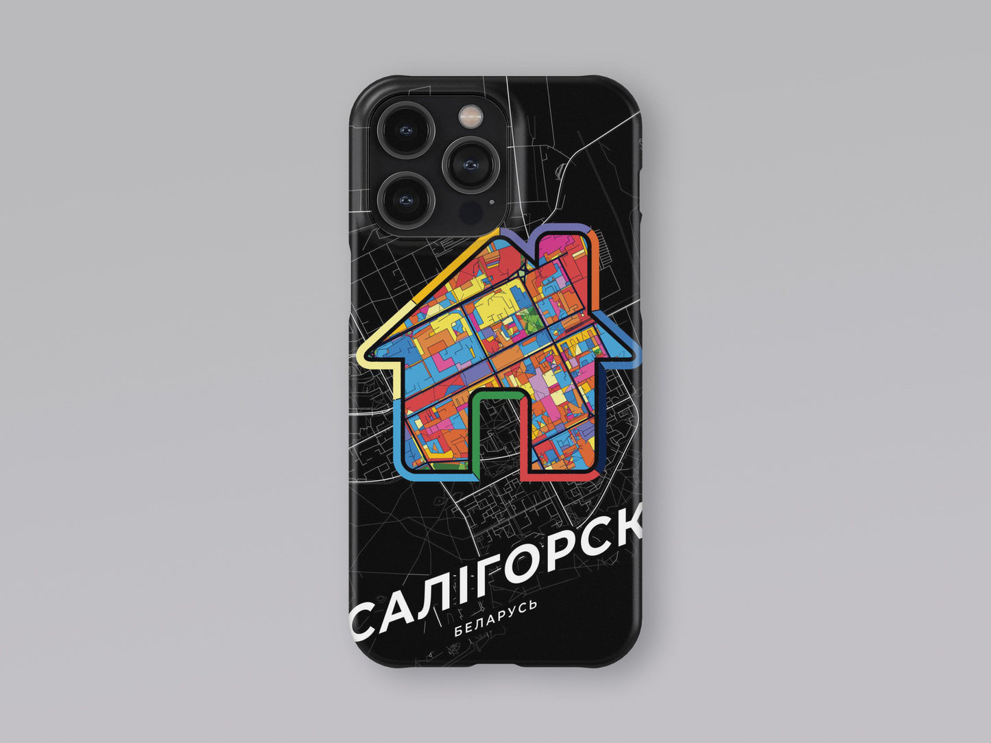 Салігорск Беларусь slim phone case with colorful icon. Birthday, wedding or housewarming gift. Couple match cases. 3