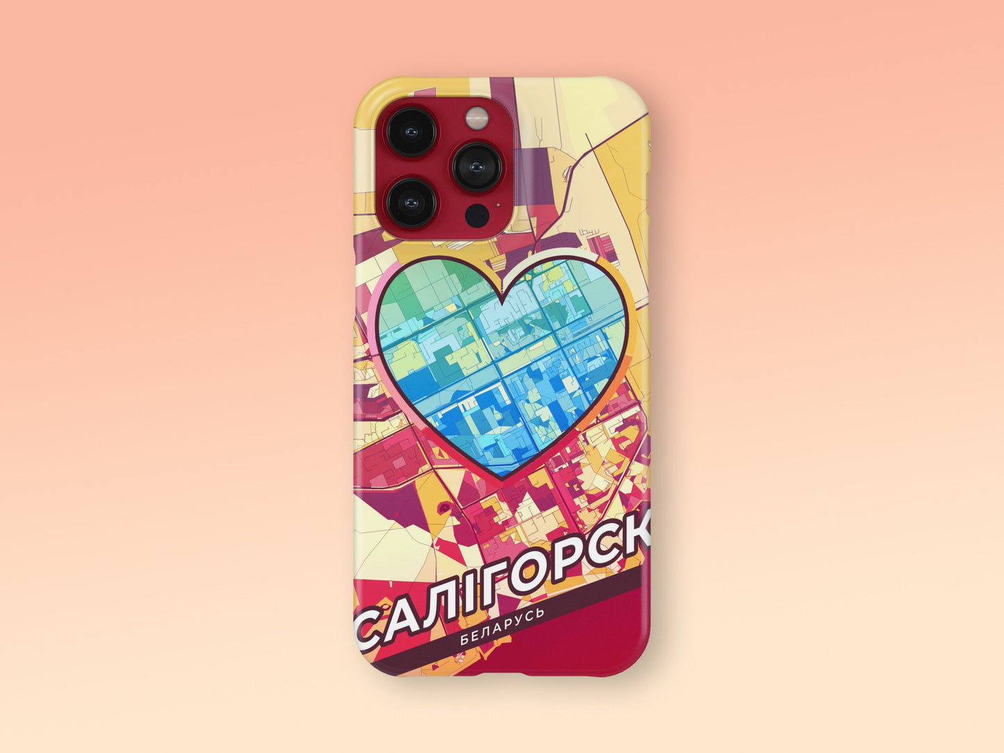 Салігорск Беларусь slim phone case with colorful icon. Birthday, wedding or housewarming gift. Couple match cases. 2