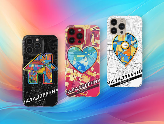 Маладзеечна Беларусь slim phone case with colorful icon. Birthday, wedding or housewarming gift. Couple match cases.