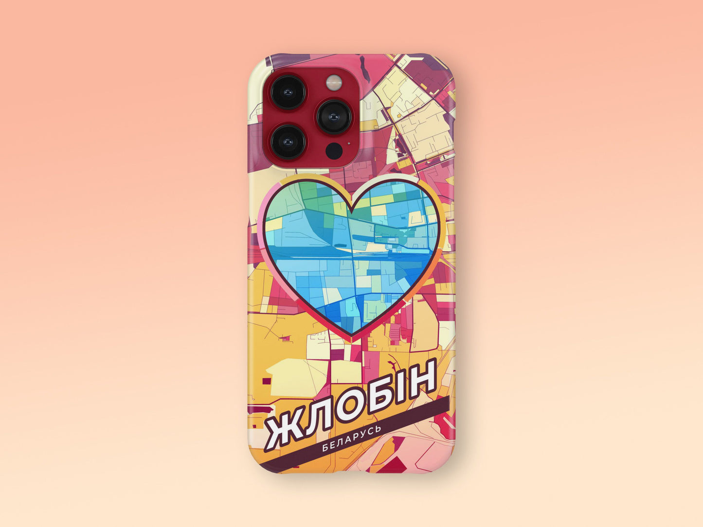 Жлобін Беларусь slim phone case with colorful icon. Birthday, wedding or housewarming gift. Couple match cases. 2